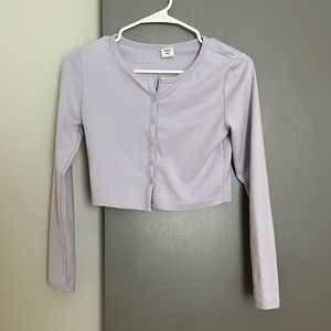 Aritzia long sleeve cropped shirt